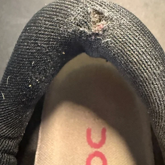 On Running Cloudmonster Hyper W 9.5 running shoe in Iron/Black-with green, pink - Picture 7 of 15